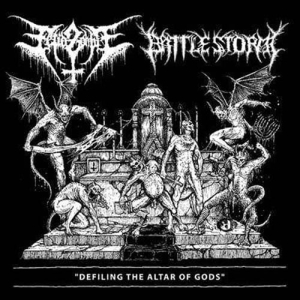 FETID ZOMBIE / BATTLESTORM Defiling the Altar of Gods CD