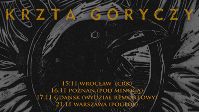 GORYCZ: announces dates for November 2019 mini tour.